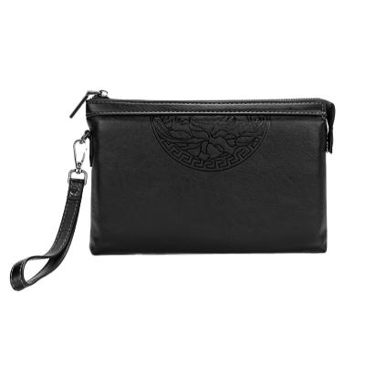 China Daily Use Mens Wallets Purses Soft Leather Clutches Large Capacity Clutches Business for sale