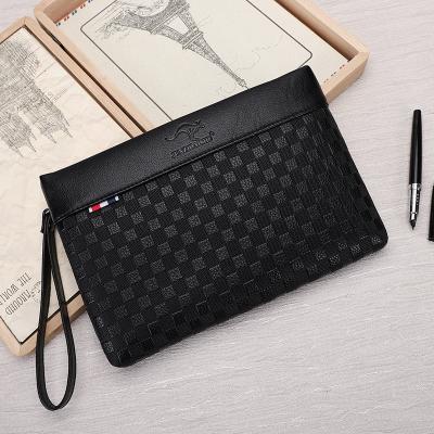 China New Men's Daily Use Large Capacity Clutch Men's IPAD Clutch Soft Leather Envelope Bag Business Casual Handbags for sale