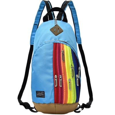 China Travel Waterproof Trendy Lady Bags Backpack Fashion Rainbow Cross - Body Chest Bag Korean Kids Backpack Parent-child Dual-use Female Bag for sale