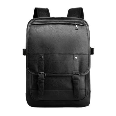 China PU Waterproof Logo Fashion Rucksack Men Business Travel Sports College Student Casual School Bag for sale