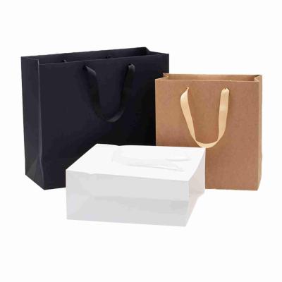 China Custom Laminated Plain Mini Brown Paper Bags Pantone Color 13LB for sale