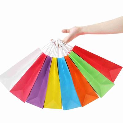 China Pantone Colored Mini Kraft Paper Shopping Bags Euro Tote Bags for sale