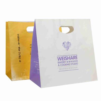 China 100% Eco Friendly FSC Craft Retail Kraft Paper Shopping Bags With Reinforced Handle for sale