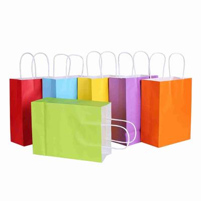 China ODM Colorful Gift Polkadot Kraft Paper Shopping Bags Craft Bulk for shopping for sale