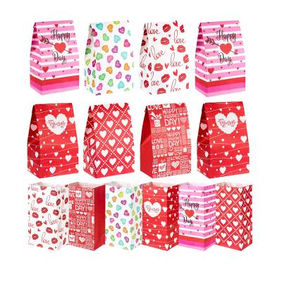 China Love Heart Bear Kraft Love Heart Paper Bags for Valentine'S Gift for sale