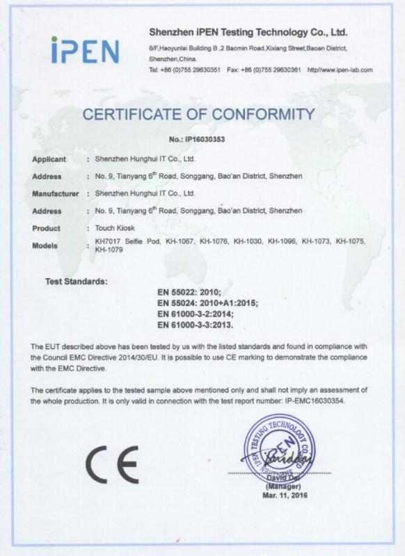 CE - Shenzhen Hunghui IT Co., Ltd.