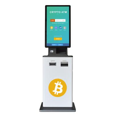 China Btm Indoor Floor Standing BTC Touch Screen Atmosphere Buy And Sell Cryptocurrency Bitcoin Kiosk With Software for sale