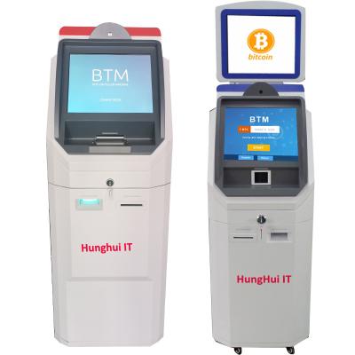 China Electronic Money Transaction Indoor Two Way Exchange Bitcoin Terminal ATM Kiosk With Bitcoin ATM With Software for sale