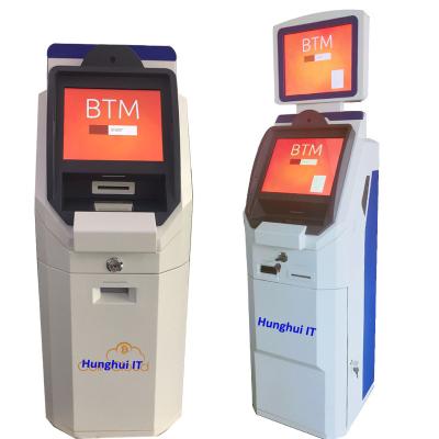 China ATM Payment Kiosk And Advertising Double Screen Cash In And Cash Out Bitcoin ATM Machine Kiosk With QR Code Scanner for sale