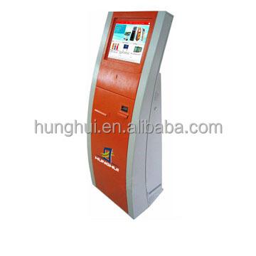 China hotel restaurant fashion design self-service ticket kiosk with printer/interactive information contact kiosk/bank queuing machine for sale