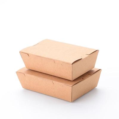 China Disposable Disposable Biodegradable Food Packaging Take Out Salad Fruit Cardboard Box for sale