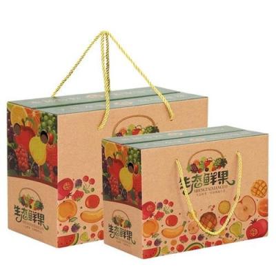 China Disposable Top Grade Cardboard Customization Exquisite Fruit Cherry Packaging Gift Box 4C Printing Corrugated Cardboard Box for sale