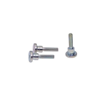 China Pan Special customized flat head phillips socket knurled step screw shoulder thumb screw for sale