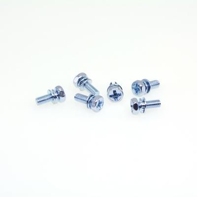 China Carbon Steel Hexagon head three combination screw for sale