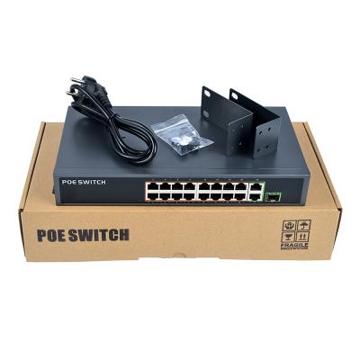 China PoE Port, 100Mbit + POE SDAPO PSE1816GSR 10/100Mbps 16 2TP+1 SFP Gigabit Uplink 250W 250M Uncombined Poe Network Switch for sale