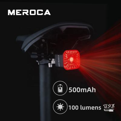 China Faceory Factory Price MEROCA Wholesale Rear Light USB Bicycle Charging High Brightness Warning Light MTB Road Bike Light XC02 for sale