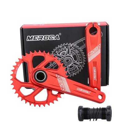 China MEROCA Mountain Bikes MTB Crankset 170mm Aluminum Alloy Bike 32T 34T 36T 38T Narrow Wide Bike Crankset for sale