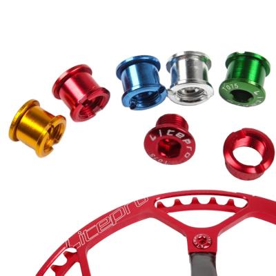 China Litepro MTB Road Bicycle Single Chain Ring Dish Bolts Colorful Screw Folding Bike Steel Crankset Sprocket Parts 0 for sale