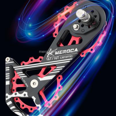 China MEROCA Bicycle Rear Derailleur Alloy 16T Guide Aluminum Ceramic Ratio Wheel For Shimano R7000 R8000 Road Bicycle Derailleur 0 for sale