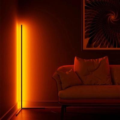 China Modern Nordic Minimalist Adjustable Dimmable Color Tripod Position Changing Smart Remote Control Corner Led RGB Floor Lamps for sale