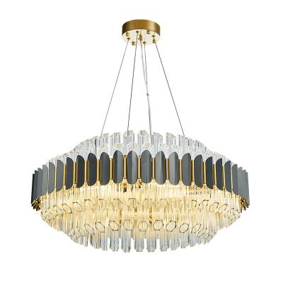 China 2021 Chandelier 2021 Nordic Luxury Crystal Lighting Black Hanging Light Gold LED Lights Home Contemporary Home Series K9 for sale