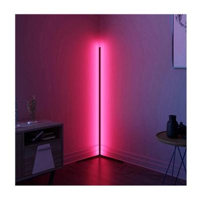 China Fokison Modern Led Floor Lamp Modern Light Post Rattan (Electronic Components) Alexa Rgb Stehlampe Nordic Style With Lowest Price for sale