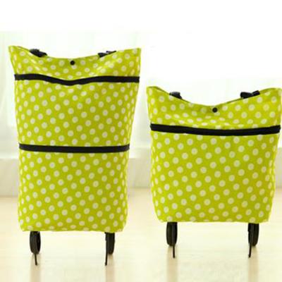 China Supermarket Folding Shopping Trolley Cart Reusable Folding Bag for sale