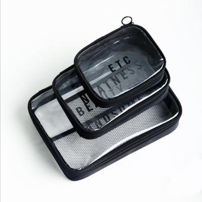 China Normcore / Minimalist Transparent Custom Wash Bag PVC Toiletry Bag Waterproof Cosmetic Bag for sale