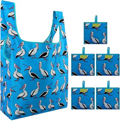 China 100% Eco-Friendly Recycled PET Foldable Plastics Bottle Tote Rpet Reusable Folding Shopping Bag for sale