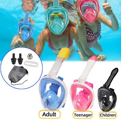 China Waterproof 2022 Adult Children Full Face Adult Snorkeling Swimming Diving Underwater Goggles Bre Scuba Mask Set Kids Anti-fog Equipment for sale