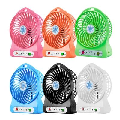 China Battery Operated Mini USB LED Fan Glowing Portable Air Cooler Charging Desktop Speed ​​3 Mode Regulation LED Lighting Function for sale