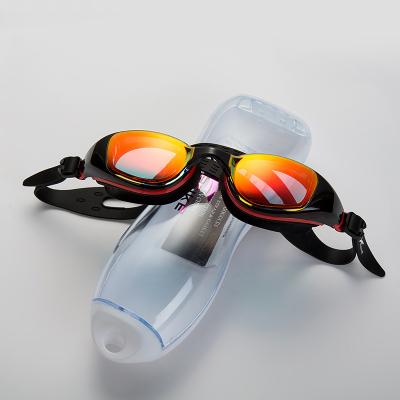 China Swimming Men Women Swimming Goggles Waterproof UV Anti-Fog Swim Goggles Plating HD Swimming Glasses Big Sight Diving Goggles for sale