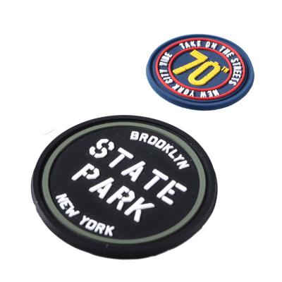 China Sustainable 3D Silicone Label Made Embossed Logo For Clothing Bag PVC Patches Custom Rubber for sale