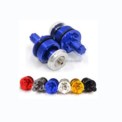 China Aluminum Blue Preload Fork Cap Adjusters Cnc Motorcycle Preload Fork Cap Blue Motorcycle CNC Adjusters for sale