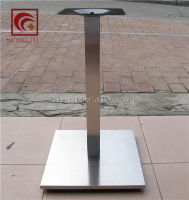 China Modern Composite Room Cafe Restaurant Stainless Steel Base Dining Table Glass Metal Legs for sale