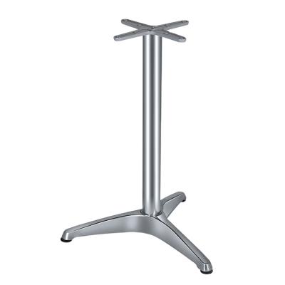 China Modern Custom Design Cast Aluminum Chrome Restaurant Furniture Dining Modern Metal Chrome Table Leg for sale