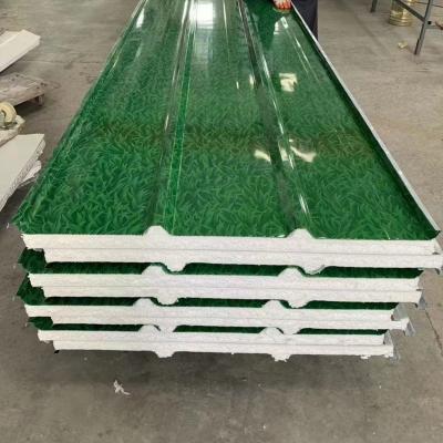 China Fireproof Sandwich Panel Roof Polystyrene Polystyrene Foam Plate Heat Purification Easy Installation Outdoor Sandwich Panels Roof for sale