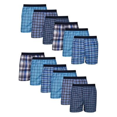 China OEM Cotton Men Underwear Style Soft 100% Logo Boxer Briefs Shorts For Home Wear Antibacterial for sale