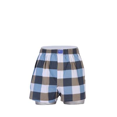 China OEM Customized Black And White Antibacterial Plaid Pattern Man Boxers Briefs Underwear Shorts for sale