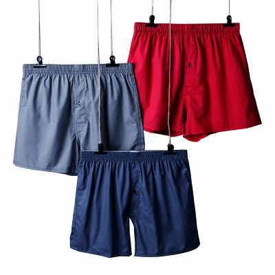 China Wholesale Fashion Solid Color Plus-size Man Underwear Red Boxer Antibacterial Briefs With Customs for sale