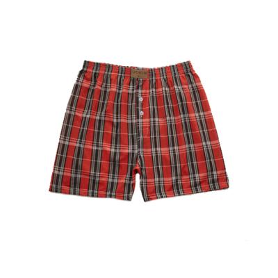 China Breathable Soft Plaid High Quality 100% Combed Cotton Antibacterial Cotton Men's Custom Boxer Briefs for sale