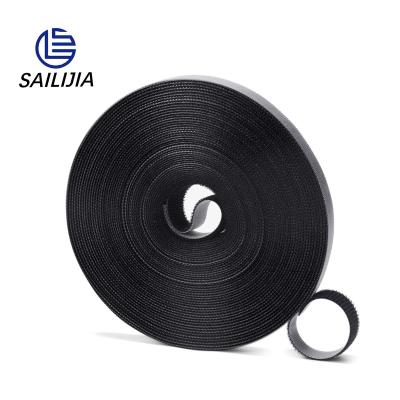 China Durable Sailijia 100%Nylon Velcroes Hook And Loop Rolls Fastener Sew On Tape Unapped Loop for sale