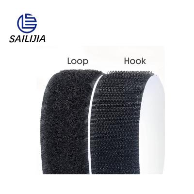 China Sailijia Viable Custom Premium Strong Sticky Image Cast Self Adhesive Hook And Loop Tape Fasteners Back To Hook And Loop Back Fabric for sale