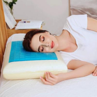 China Amazon Best Selling Gel Neck Support Memory Foam Pillow 60x40x12cm Neck Support Pillow Anti-Static Cooling Pillow for sale