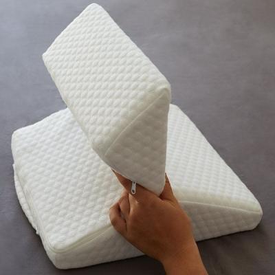 China Popular Anti-Pull Amazon Memory Foam Wedge Pillow in Air White Jacquard Knitting Fabric for Various Use Wedge Pillow for sale