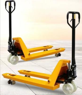 China Hotels Rate Manual Hydraulic Pallet Jack Truck With Hand Brake for sale