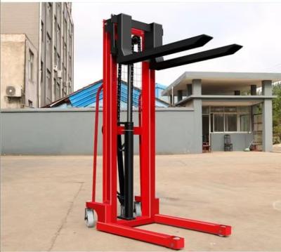 China Hotels Hydraulic Winch Lifter Manual Forklift Hand Lift Stacker for sale