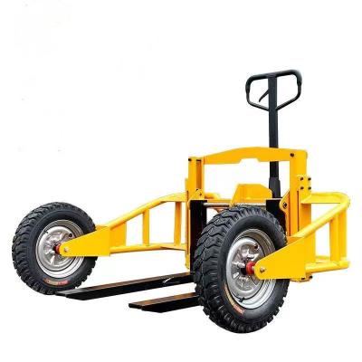 China Hotel Big Wheels All Terrain All Rough Terrain Jack Pallet Truck for sale