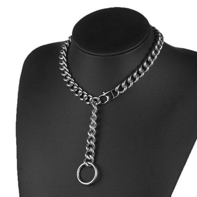 China Vintage Curb Cuban Men's Necklace Chain Silver Color Stainless Steel Necklaces For Men Fashion Jewelry for sale