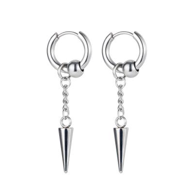 China CLASSIC hot sale fashion earrings stainless steel earring with chain and ball charms for men and women for sale